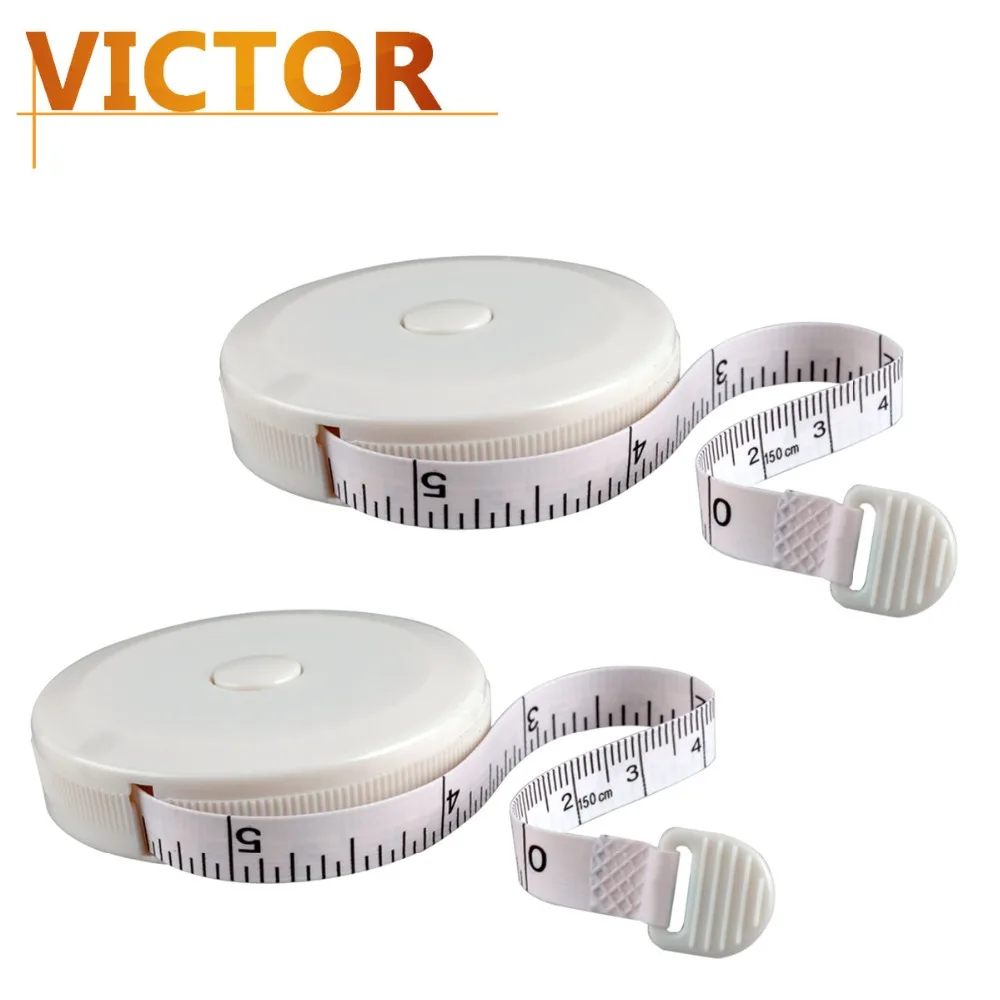 2X Retractable Body sewing ruler tape Soft tailor measuring tapes White