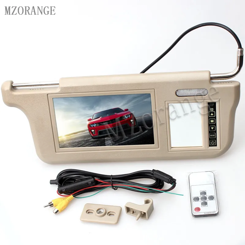 MZORANGE Touch Control 7 inch 800(W)xRGBx480(H) Car Sun visor Car Media Screen TFT LCD Monitor Display Monitor Beige Gray Black