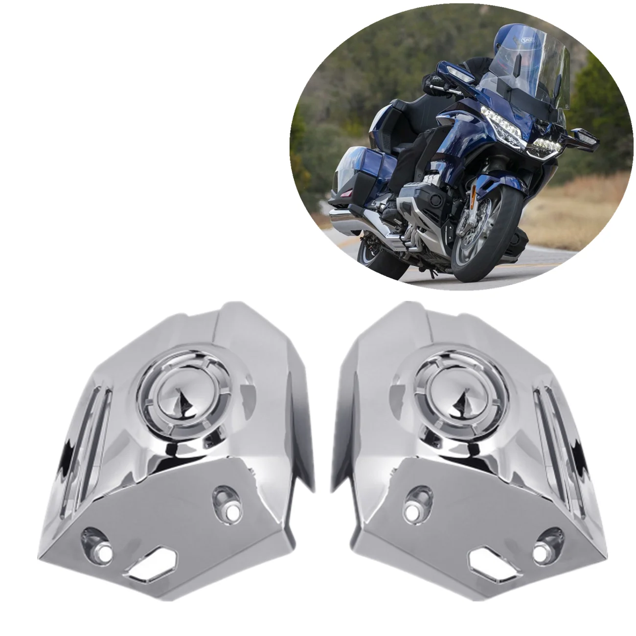 Нижняя крышка мотоцикла для Honda Gold wing GL1800 GL 1800 2018 2020 2019 хром L & R|Накладки и