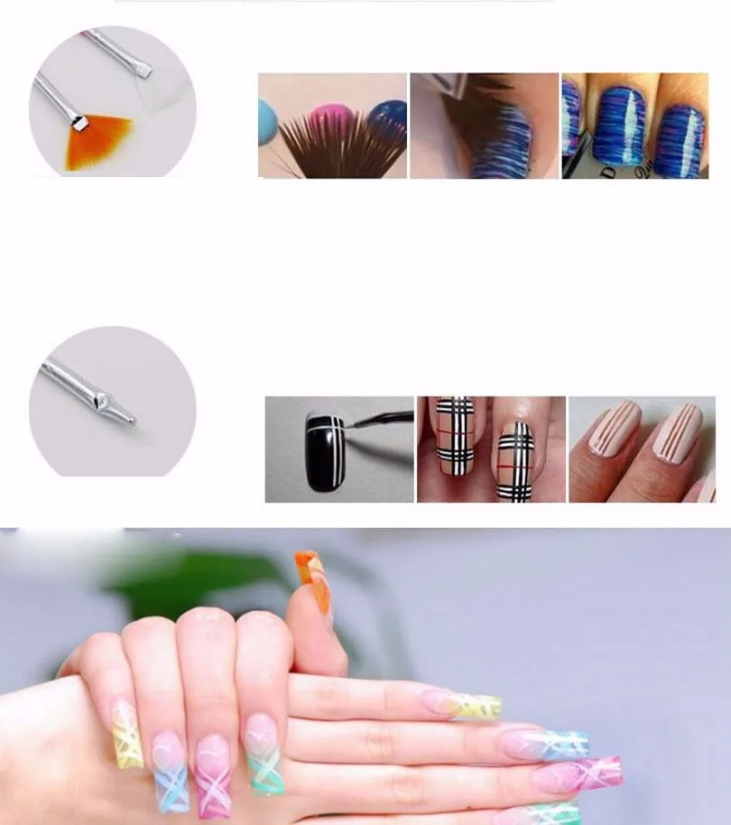 Набор инструментов для дизайна ногтей Bittb, щетки для полировки ногтей, кисти для рисования, стразы для самостоятельного рисования