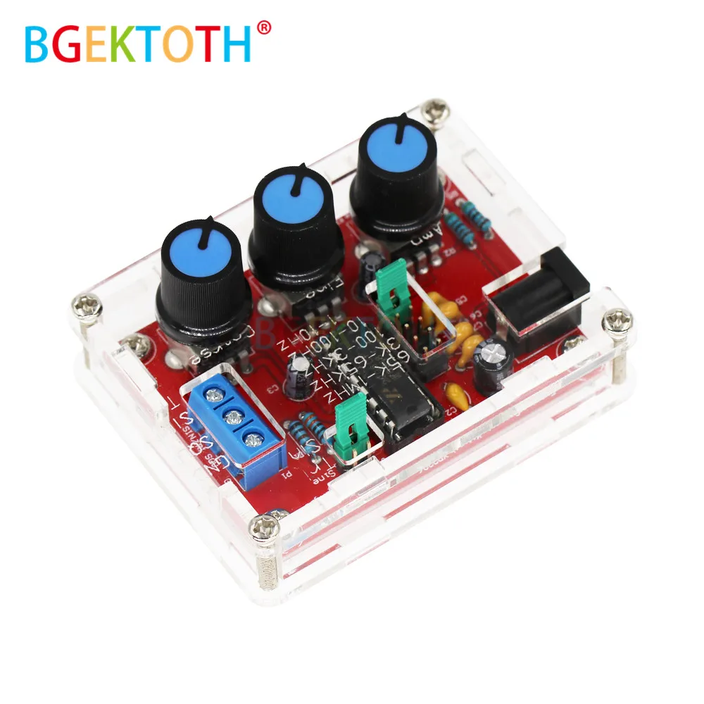 

Function Signal Generator DIY Kit Square Output 1Hz-1MHz Signal Generator Adjustable Frequency Amplitude