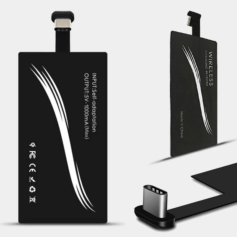 

Universal Wireless Charging Kit Transmitter Charger Adapter Receiver Pad Coil Type-C Micro USB kit for iPhone LG Xiaomi Huawei