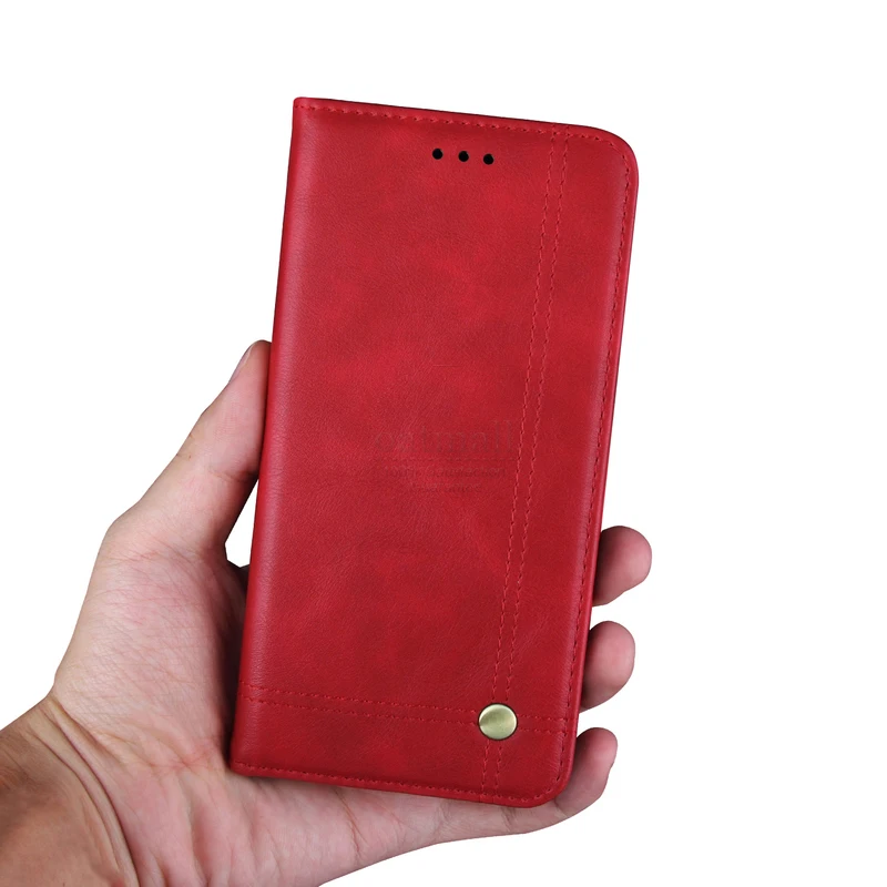 New Vintage Leather Flip Cover For Samsung Galaxy A60 Wallet Luxury Card Stand Magnet Book Cover Casual Phone Case Fundas