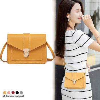 

Women Crossbody Buckle Bags Female Small Solid Color Messenger Shoulder Bag Best Sale-WT
