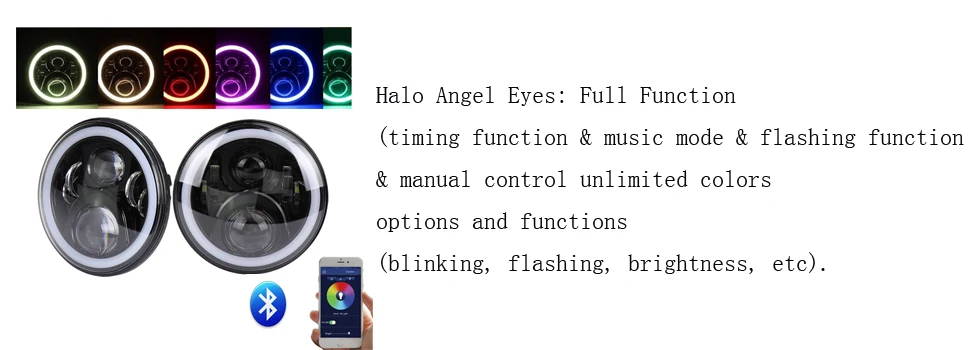 7inch rgb headlight