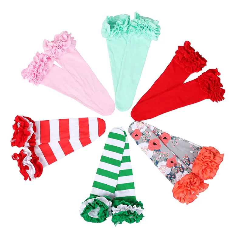 Kaiya Angel/ г., Лидер продаж, милые Рождественские Зимние носки с цветочным рисунком для маленьких девочек, однотонные носки принцессы с фабрики
