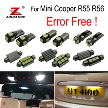 13 шт. фонарь освещения номерного знака для Mini Cooper R55 R56 светодиодные лампы внутреннего освещения плафон комплект(2011