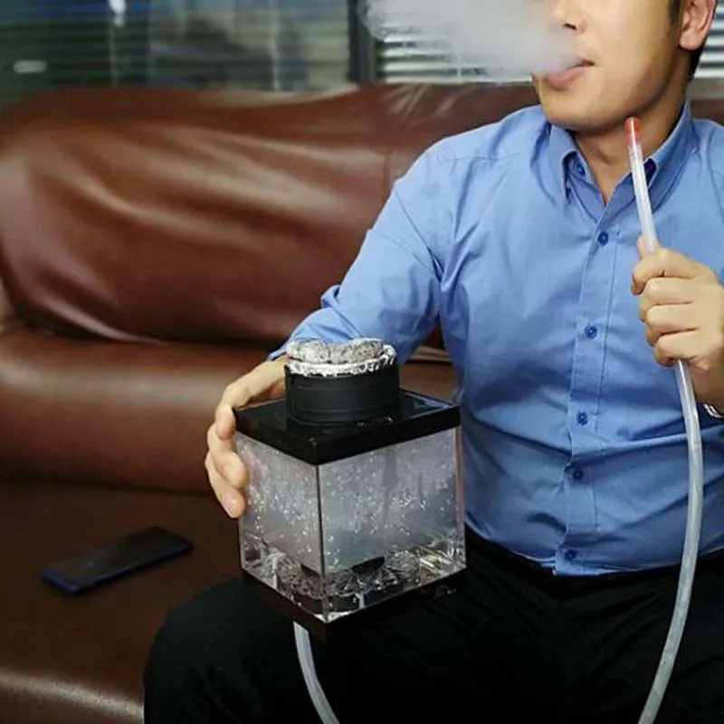 Арабский портативный кальян набор клуб бар акриловый с чашей Sheesha шланг
