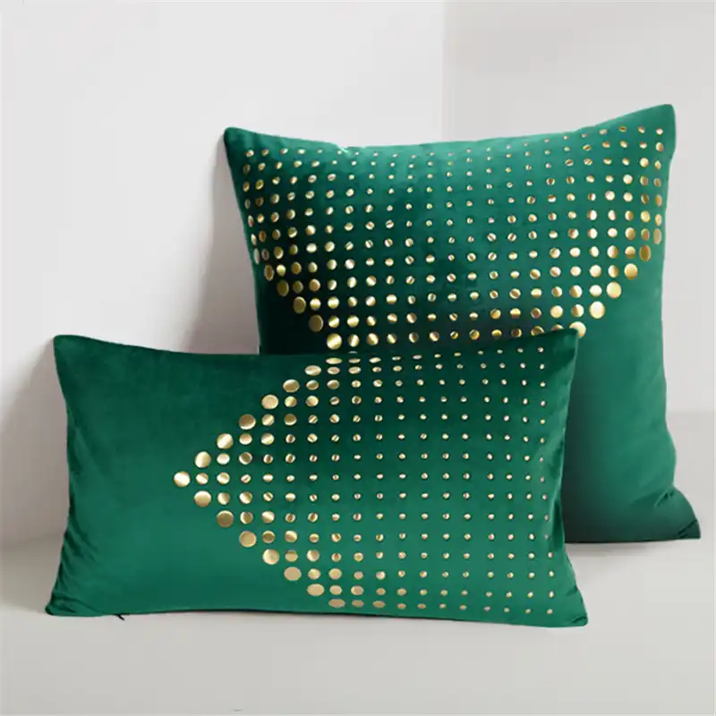 emerald green decorative pillows