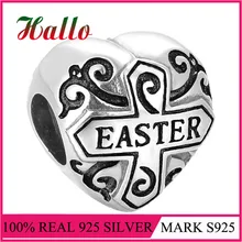 Прекрасные украшения на пасхальную тематику религиозный Крест Подвеска бусина для pulseira argent 925 оригинальные браслеты joyas бусины в тибетском стиле