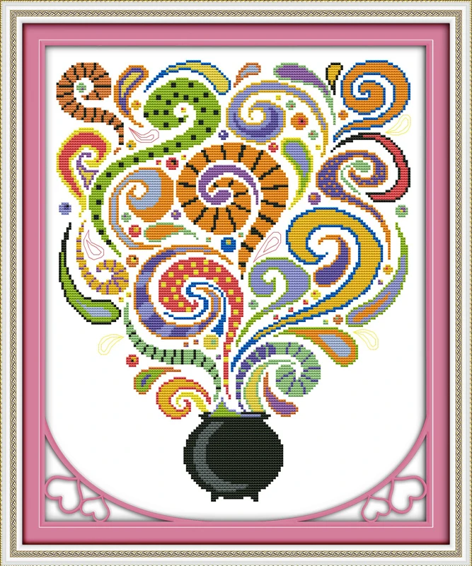 

Halloween magic bottle ,counted printed on fabric DMC 14CT 11CT Cross Stitch kits,embroidery needlework Sets, Home Decor
