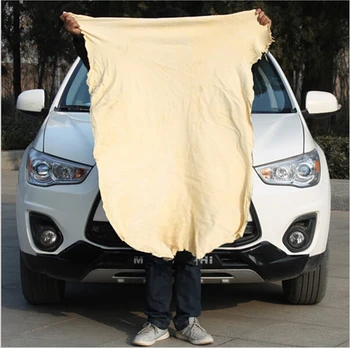 

GIEMZA 40*65cm Natural Sheepskin Microfiber Chamois Cloth,wash Mitts Microfiber Car Cleaning Microfiber Suede Cloth Shammy Cloth