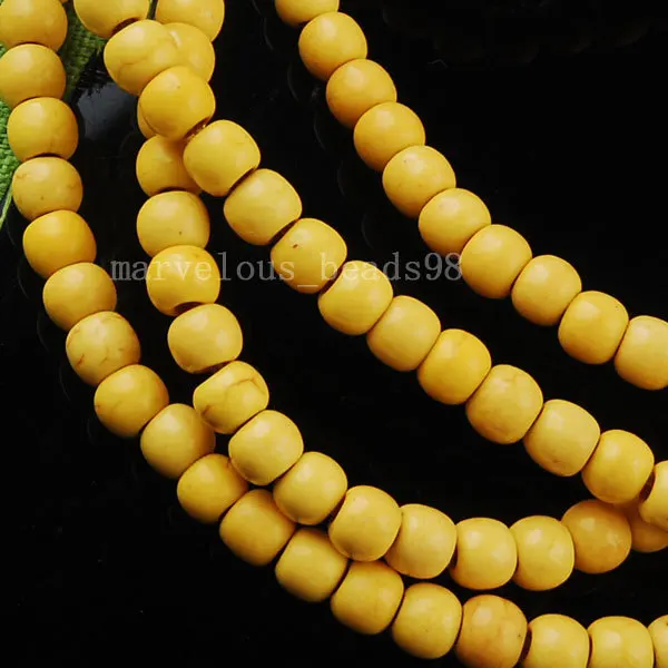 

Free Shipping Beautiful jewelry 4mm Yellow Howlite Round Loose Beads Jewelry G5650