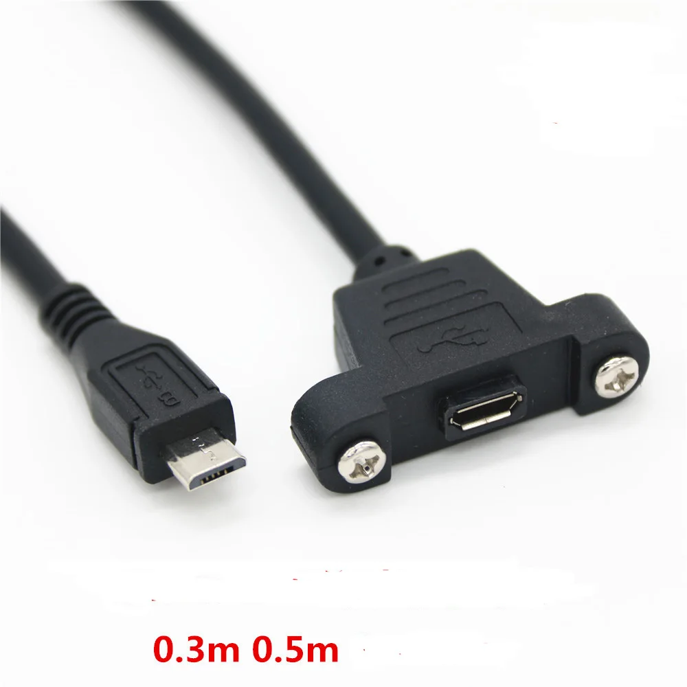 DHL free Micro USB Male to Famale Cable 30CM/50CM USB Extension Cable Computer Motherboard Panel