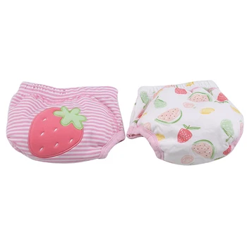 

2 Pcs Cute Adjustable Cotton Baby Washable Cloth Diaper Reusable Nappies Training Pants