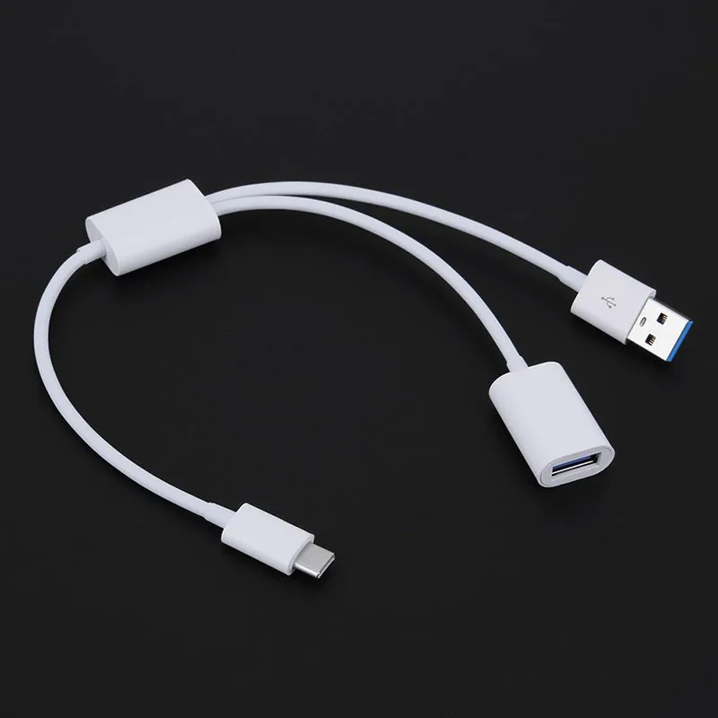

2-In-1 Type-C Male to USB 3.1 Male Female OTG Data Charging Cable Wire XJ66