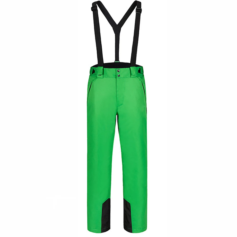 TENNEIGHT зимние профессиональные лыжные штаны теплые водонепроницаемые мужские Лыжные Сноуборд Термические велосипедные штаны брюки лыжные штаны, снежные штаны - Цвет: Green