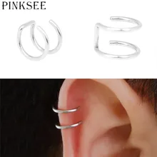 PINKSEE5Pcs/Лот Серебряный цвет спиральный для хряща кольцо поддельная Ушная клипса шпилька для женщин панк не пирсинг серьги-каффы аксессуары