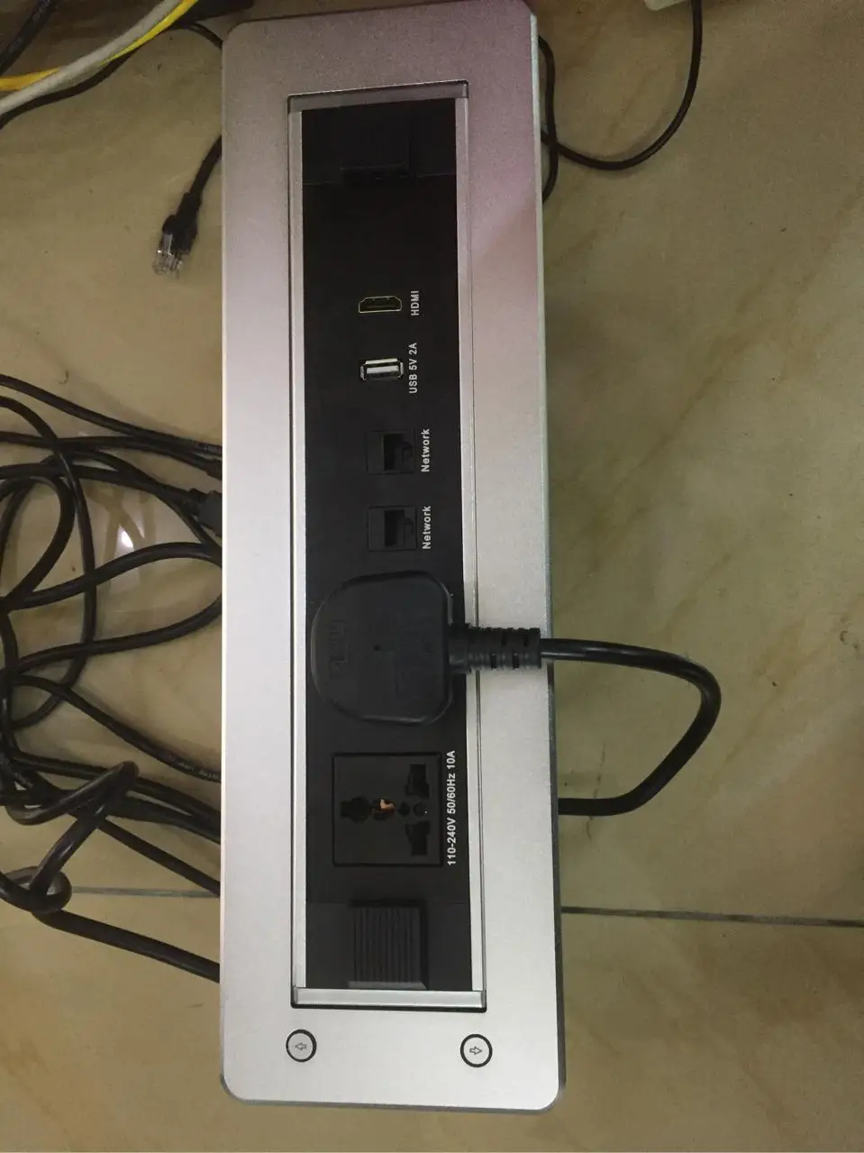 Электрический моторизованный всплывающий флип-разъем USB телефон планшет USB зарядное устройство сетевой Аудио HDMI VGA многократное использование