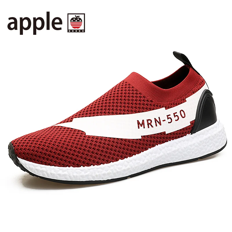 APPLE 2017 Summer New Style Men's Running Shoes Light Breathable Fly