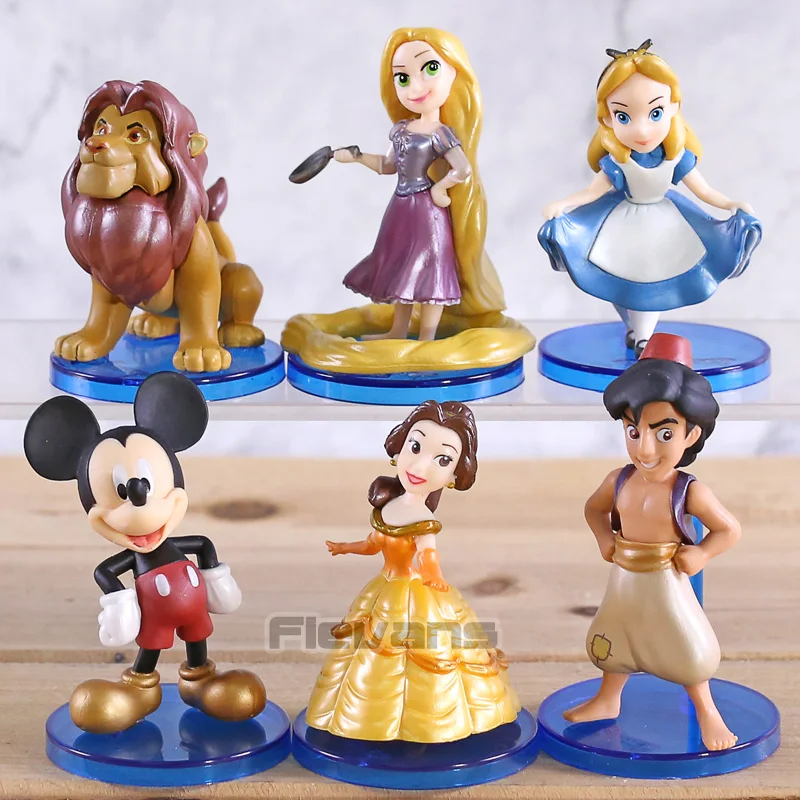 

WCF Story 00 Special Memories Vol.1 Alice Rapunzel Aladdin Simba Belle Mini PVC Figures Toys Dolls 6pcs/set