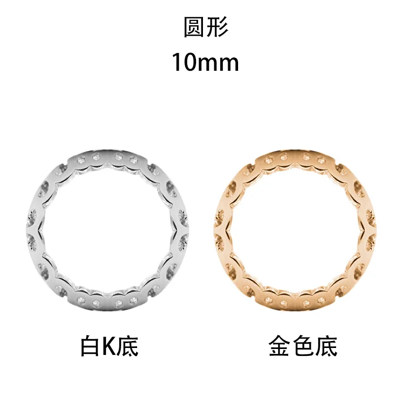 10MM Round 40pcs Высокое качество белый K/Золотой металлический коготь Установка для круглой капли конский глаз прямоугольник жира квадратные хрустальные стразы - Цвет: 10MM Round 40pcs
