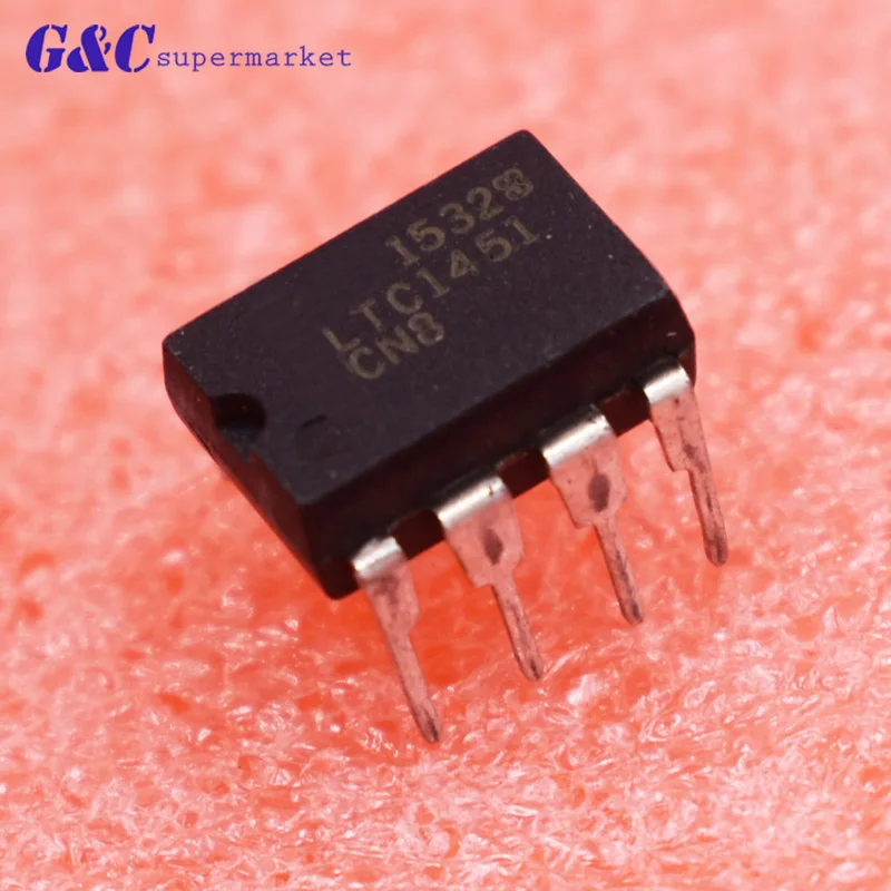 

1/5PCS LTC1451CN8 8-pin 1451 12-Bit Rail-to-Rail Micropower DACs IC
