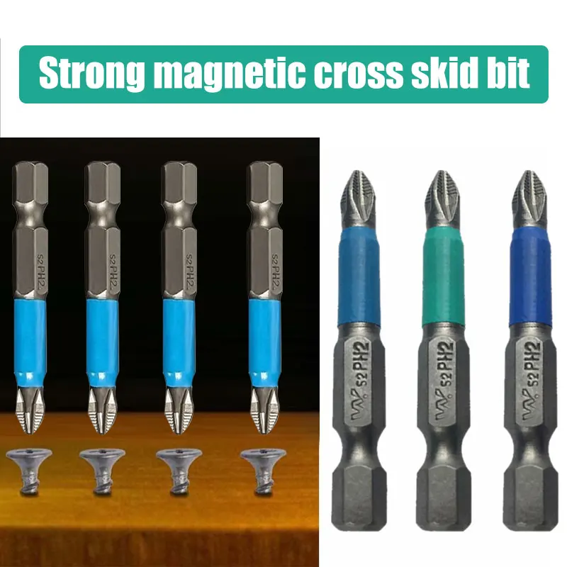 

50mm PH2 Magnetic Screwdriver Bit Hex Shank Anti Slip Turning Head Screwdriver Electric Power Tool Accessories Screwdriver
