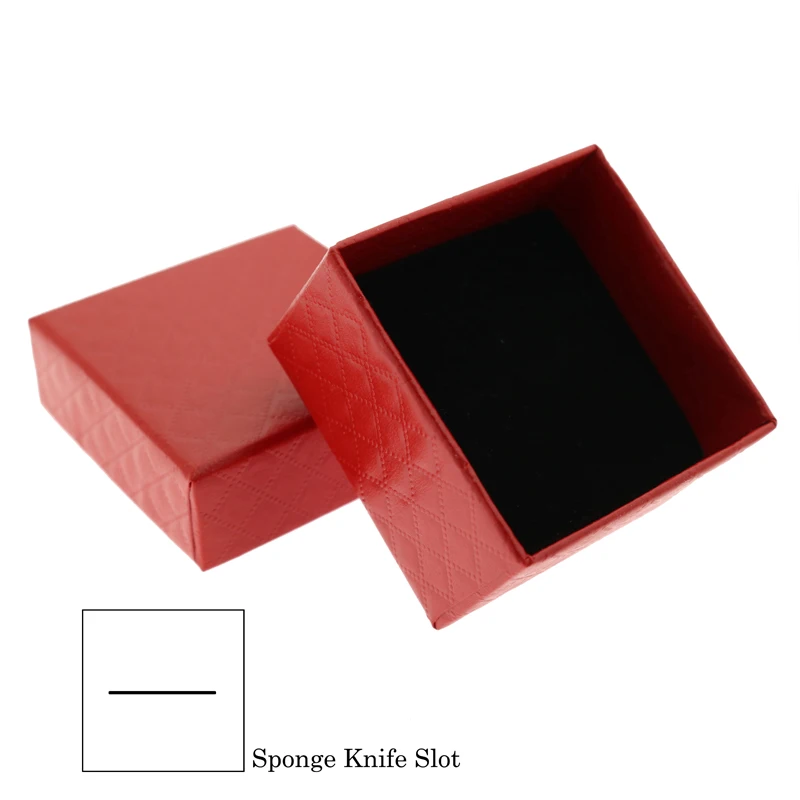 Винтажный дизайн 5x5 см алмазный узор кольцо коробка подарок Cajas Para Joyas черный