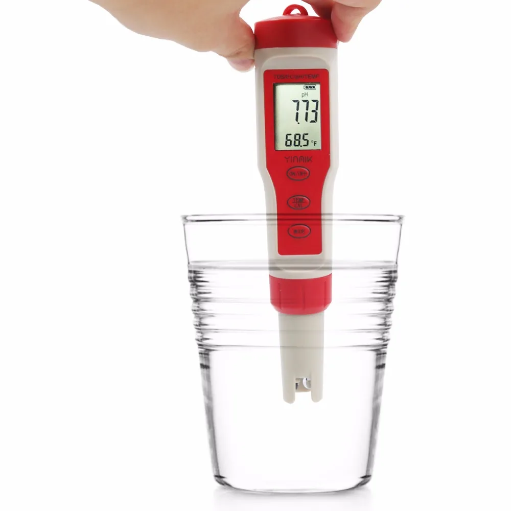 

Digital PH Meter 4 in 1 PH TDS EC Tester Thermometer Water Quantity Measure Tool Wine Urine Tester Analyzer Acidity Test Pen 20%