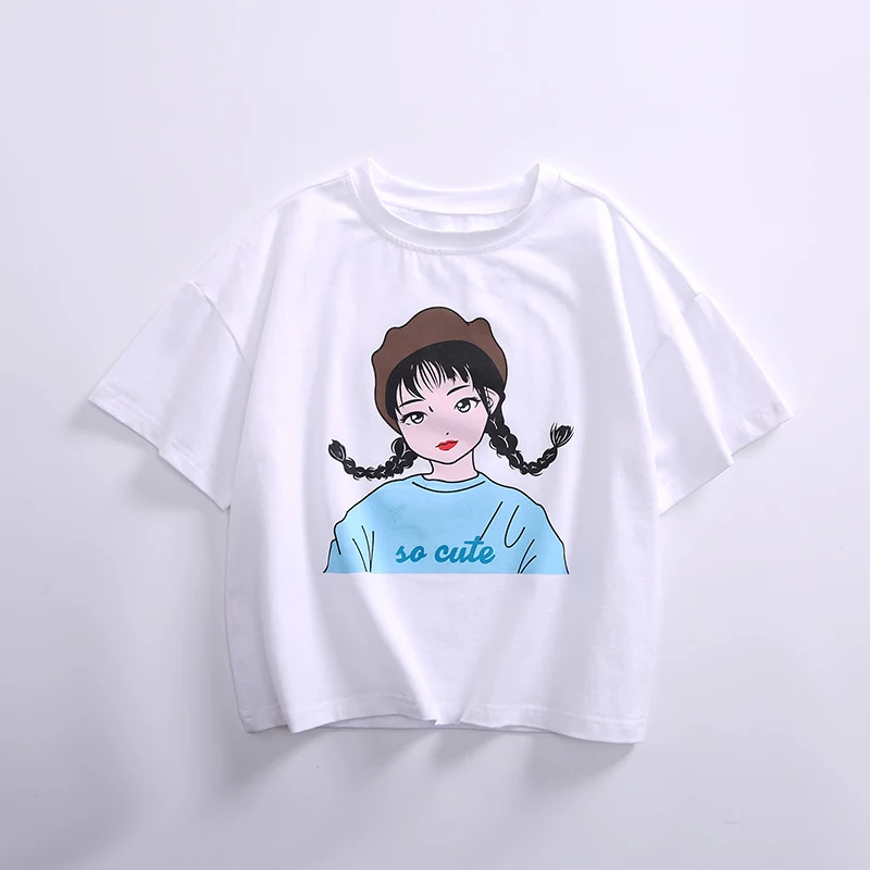 

Girl T Shirt Summer Baby Cotton Tops Toddler Tees Clothes Children Clothing T-shirts Short Sleeve Casual Wear Family Matching