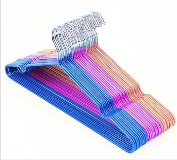 

20pcs/lot Stainless Steel Plastic Hangers For Clothes Pegs Wire Antiskid Drying Clothes Rack Adult And Children Hanger