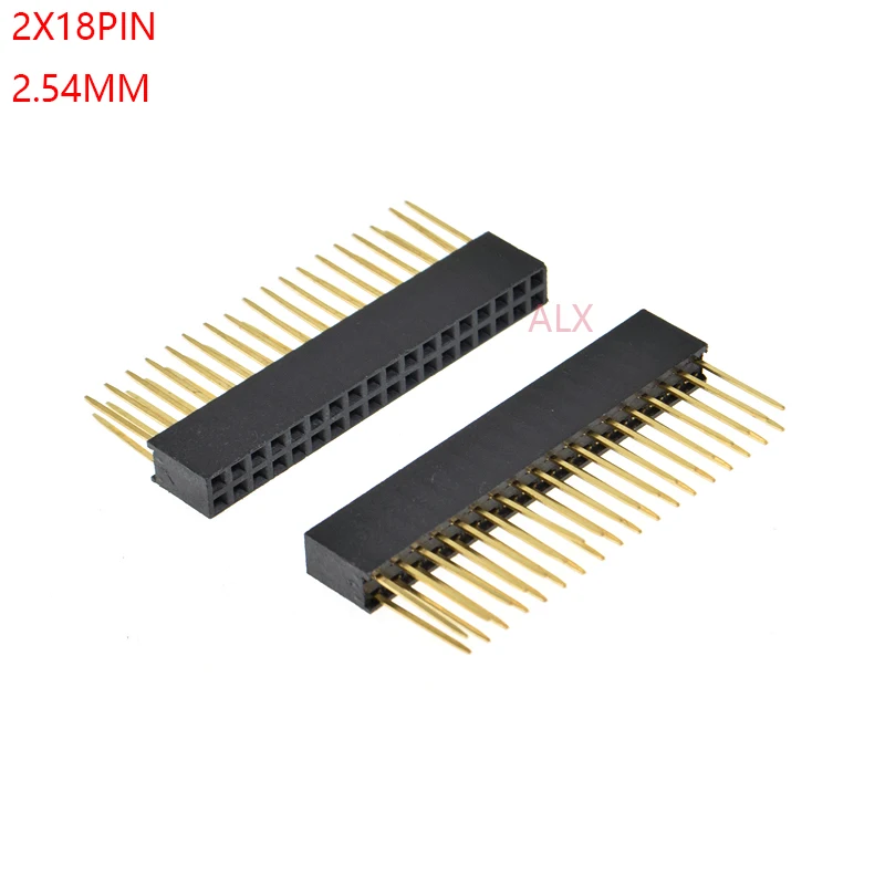 5 шт. 2x18 PIN двойной прямой ряд Женский контактный разъем 2 54 мм Шаг штыря Длиной 11