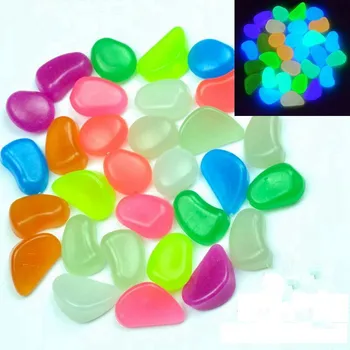 

10/20Pcs Glow in the Dark Garden Pebbles Glow Stones Aquarium Fish Tank Bonsai Garden Christmas Decor Luminous Stones