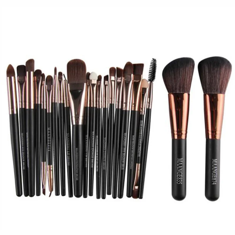 

22Pcs Beauty Makeup Brushes Set Cosmetic Foundation Powder Blush Eye Shadow Lip Blend Make Up Brush Tool Kit Maquiagem
