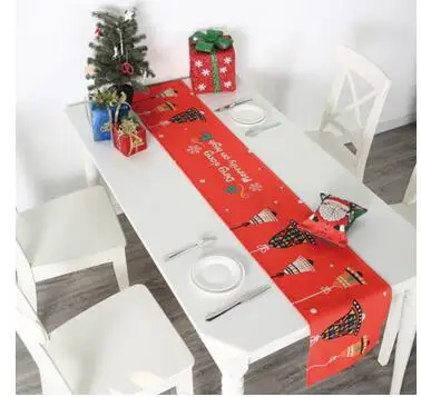 

Nordic Christmas pattern table runner decorative cotton linen table cloth party decoration rectangle tablecloth