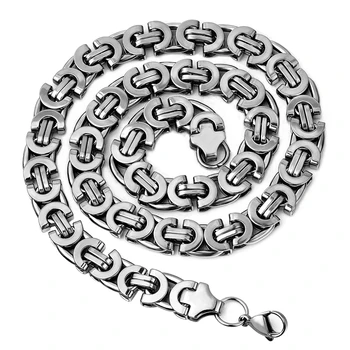 

Mens Stainless Steel Byzantine Chains Necklaces Jewellery Hip Hop,Rock,Gift, 2019 accessories Wholesale