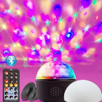 

Portable Stage Light with Remote DJ Lights with Bluetooth Speaker LED Disco Ball Lights Party JDH99