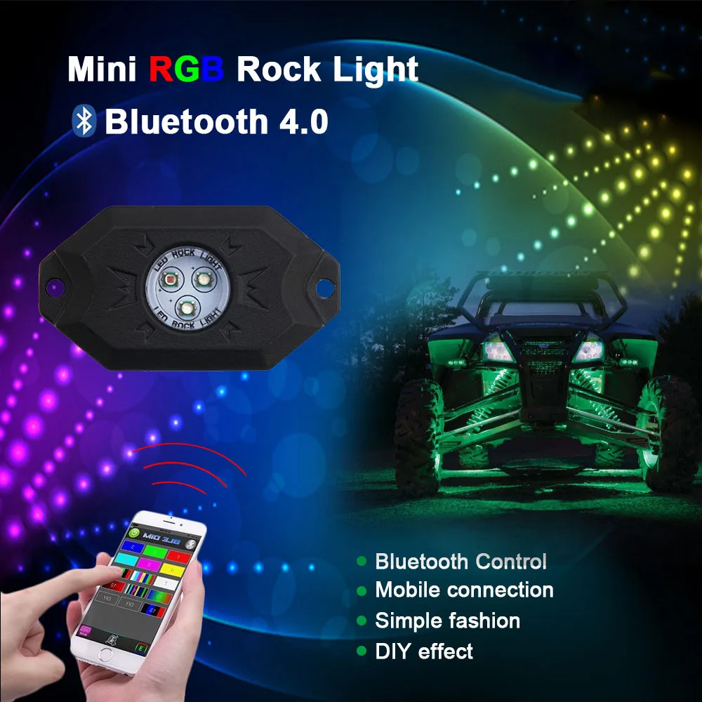 CO светильник 4 Pods RGB для бега s с Bluetooth пультом дистанционного управления