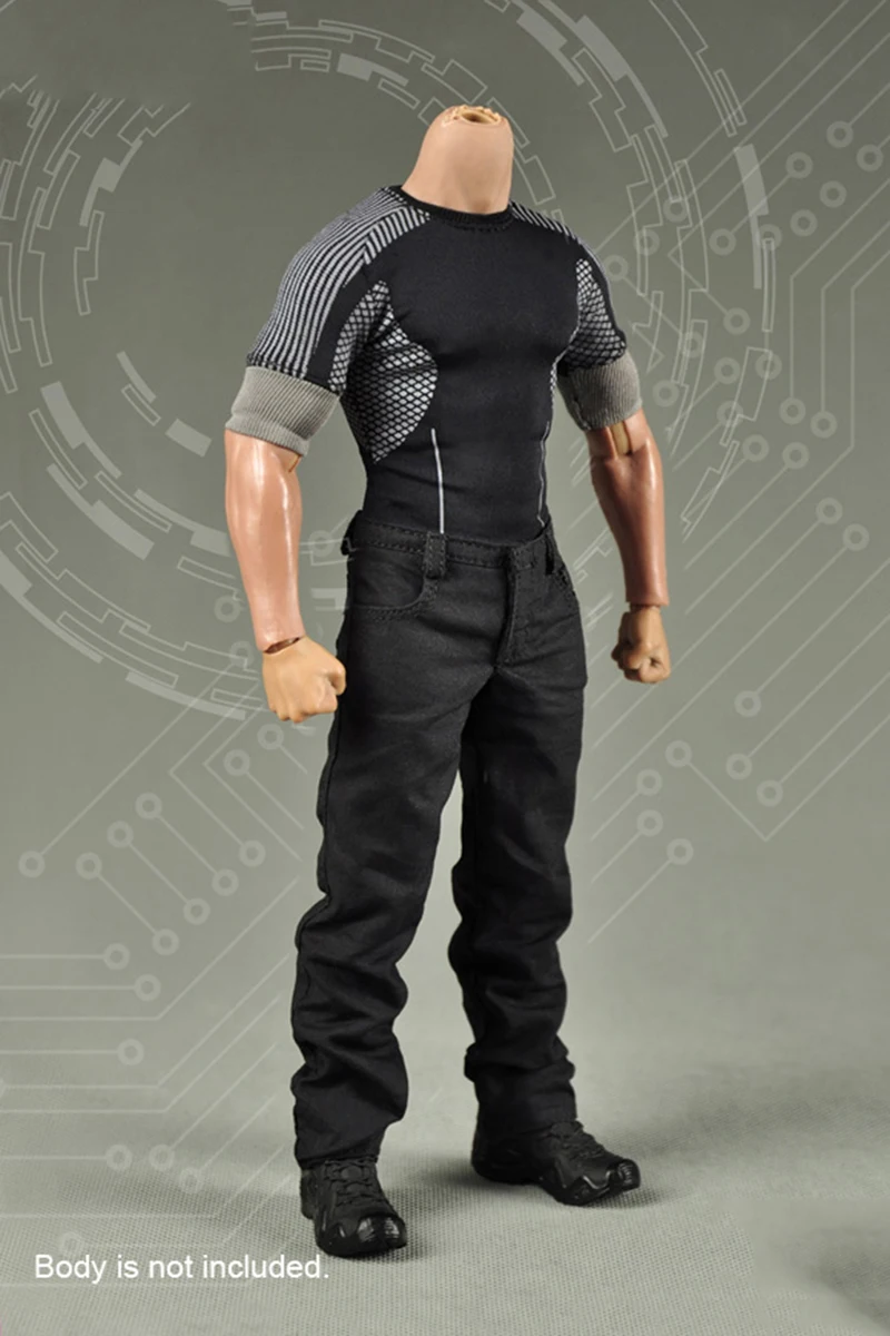 

1/6 Repairman Clothes Set T Shirt Pants and Shoes Set for 12''Action Figures Bodies Accessories