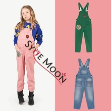 Детские комбинезоны; Новинка года; сезон осень-зима; модные штаны с принтом для мальчиков и девочек; милые штаны для маленьких детей