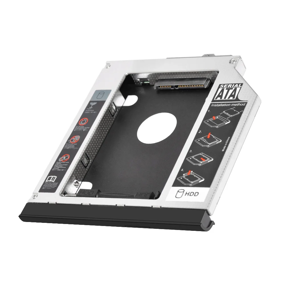 external hard drive enclosure Sunvalley 2nd HDD Caddy 12.7 mm SATA to SATA Adapter For HP Laptop PATA CD DVD ROM Optical Bay HD6530-SS portable hdd case