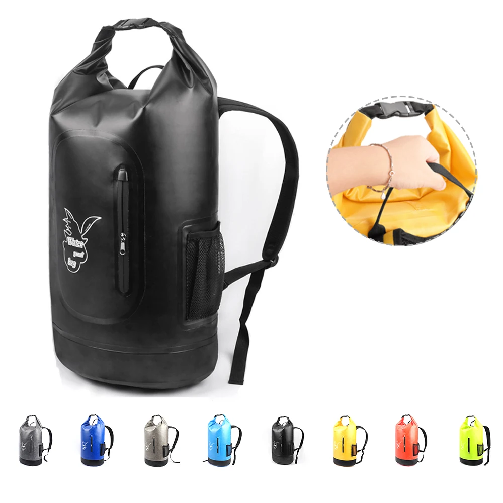 

New 20L-35L Waterproof Bags Double Dry Bag Backpack For Outdoor River Trekking bag Hiking Drifting Swimming Travel Kits PVC Bags