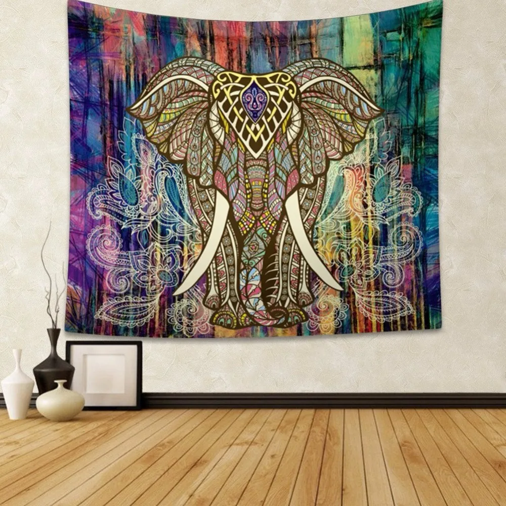 Полиэстер индийский декор МАНДАЛА ГОБЕЛЕН настенный хиппи бросок богемный слон покрывало для спальни скатерти занавеска одеяло