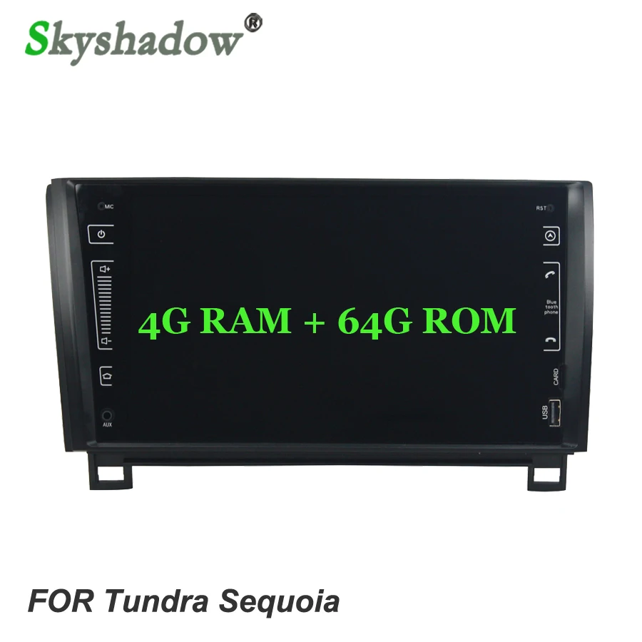 Sale Car DVD Player DSP Android 9.0 4G +64G + 8core IPS 9" Wifi RDS RADIO GPS map Bluetooth 4.2 For Toyota Tundra Sequoia 2007-2013 3