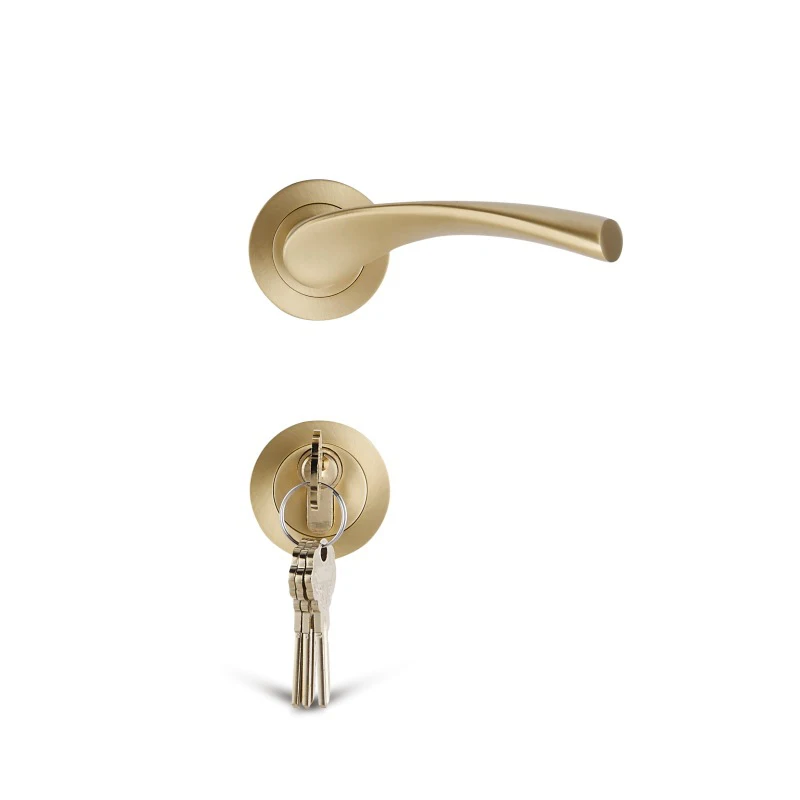 

one set /wooden door split locks Imitation gold interior door handle locks Bedroom mute locks For 35-50mm Doors