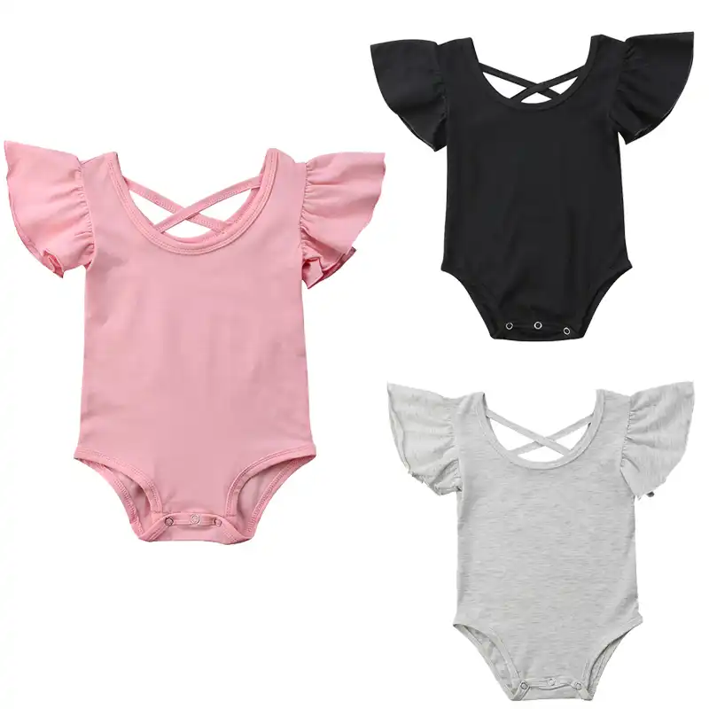 Newborn Infant Baby Girl Cotton Romper Jumpsuit Bodysuit Princess Clothes Outfit