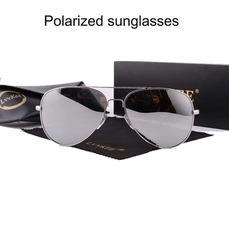 

LVVKEE men sunglasses polarized uv400 high quality women Driving Colored Lens 3026 metal frame Selection box
