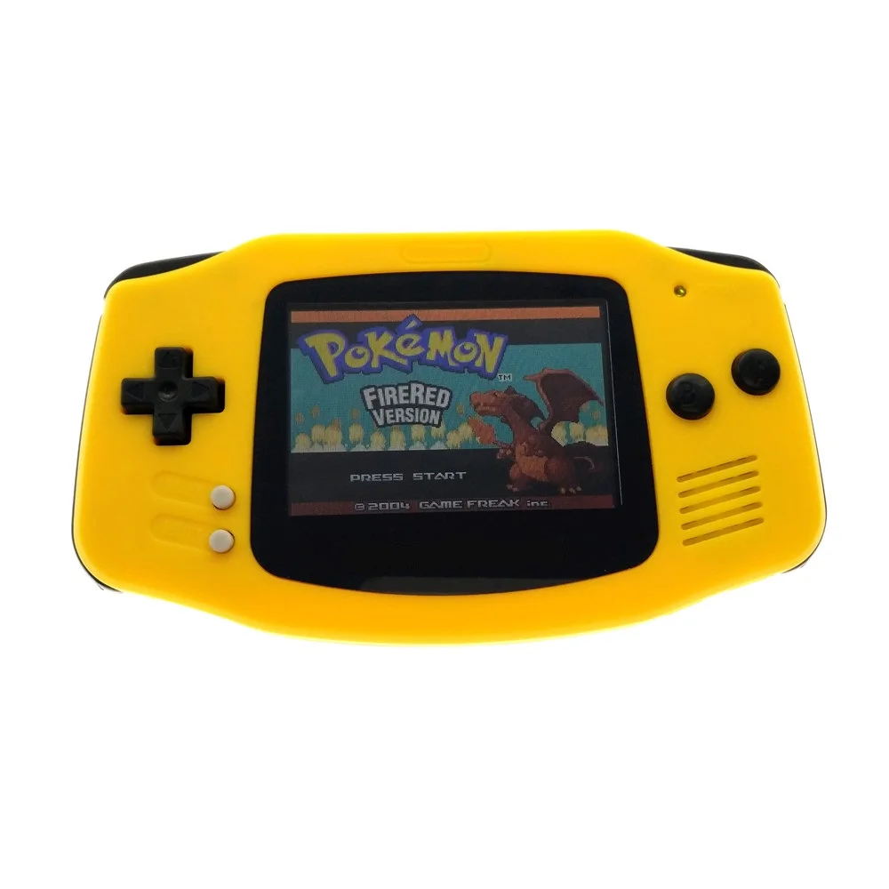 

Professionally Refurbished For Game Boy GBA Console With AGS-101 Backlight Backlit Screen Console - Yellow Case Black Buttons