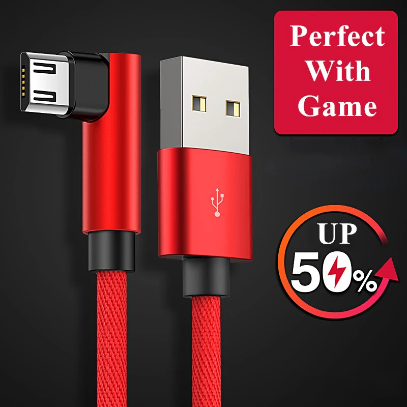 Micro USB кабель 2A быстрое зарядное устройство USB шнур 90 градусов локтевой кабель нейлоновая оплетка данных USB кабель для samsung Xiaomi Huawei HTC кабель usb провод для зарядки зарядное устройство